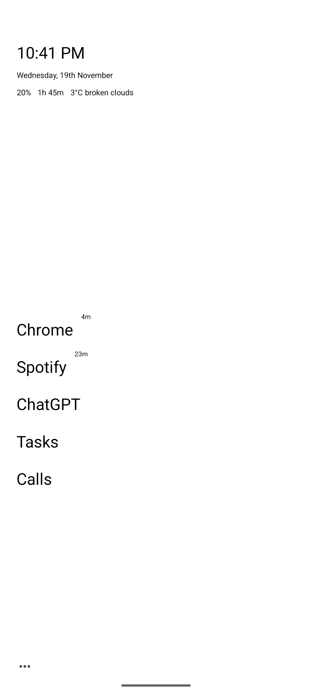 Interface launcher Indistractable